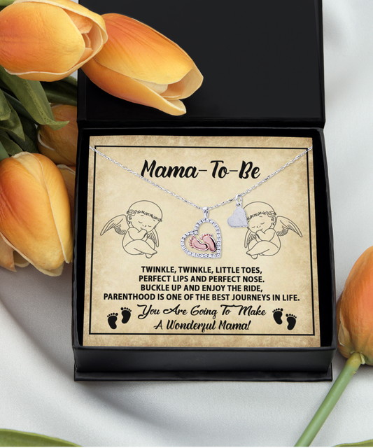 Mama To Be-Enjoy The Ride-Baby Feet Necklace