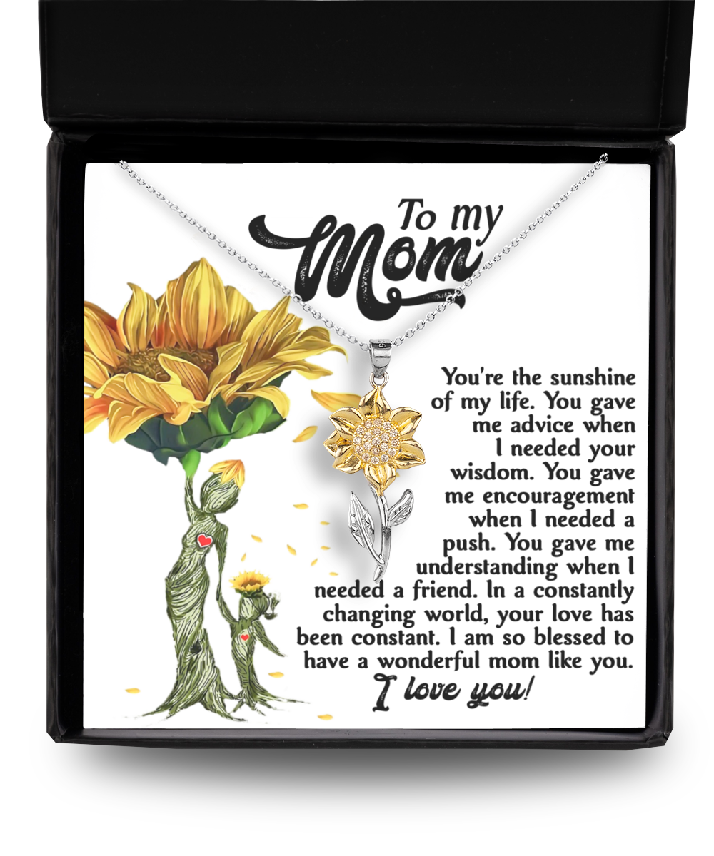 Mom-The Sunshine-Sunflower Necklace