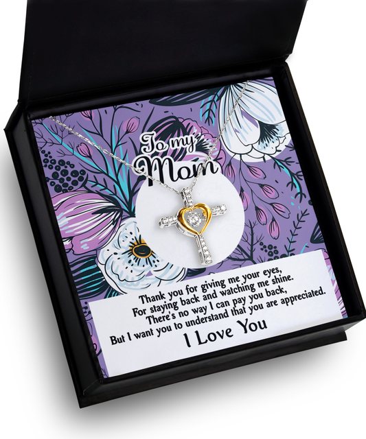 Mom-You Are Appreciated-Cross Dancing Necklace