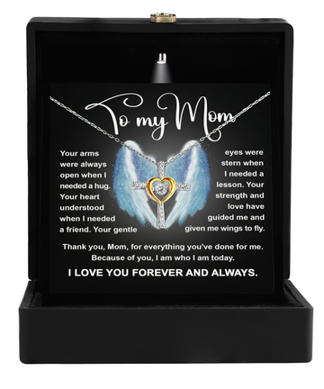 Mom-Wings To Fly-Cross Dancing Necklace