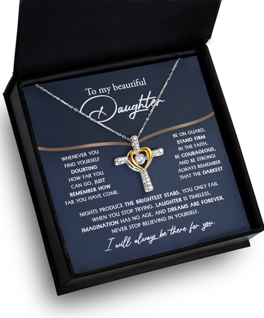 Daughter-Brightest Stars-Cross Dancing Necklace