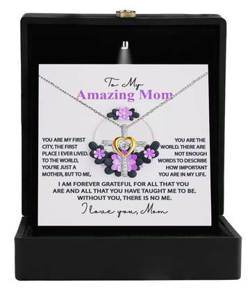 Mom-Forever Grateful-Cross Dancing Necklace