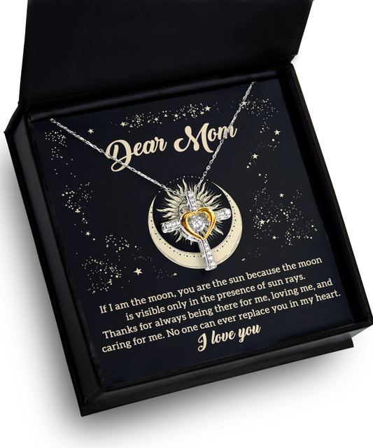 Mom-There For Me-Cross Dancing Necklace