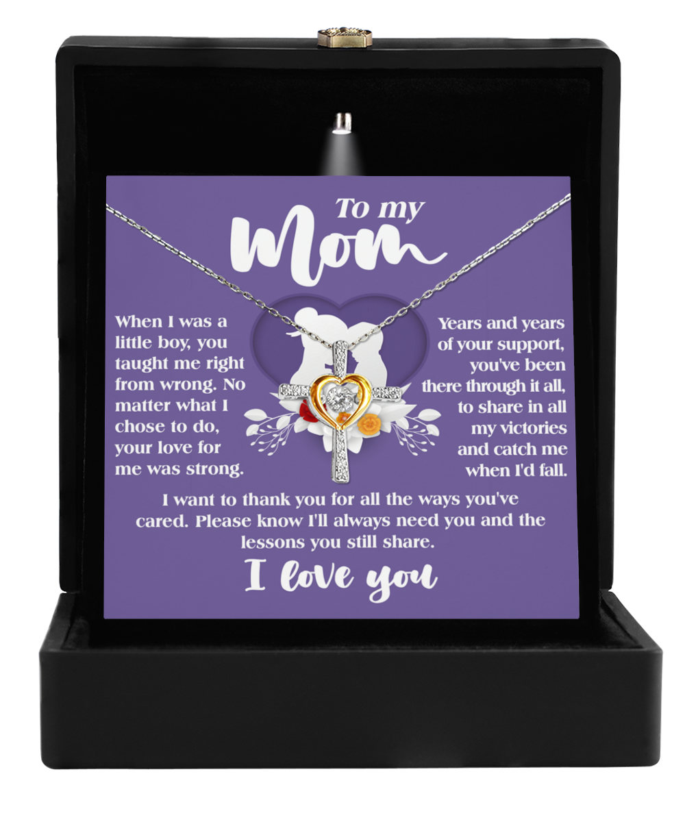 Mom-Ways You've Cared(Boy)-Cross Dancing Necklace