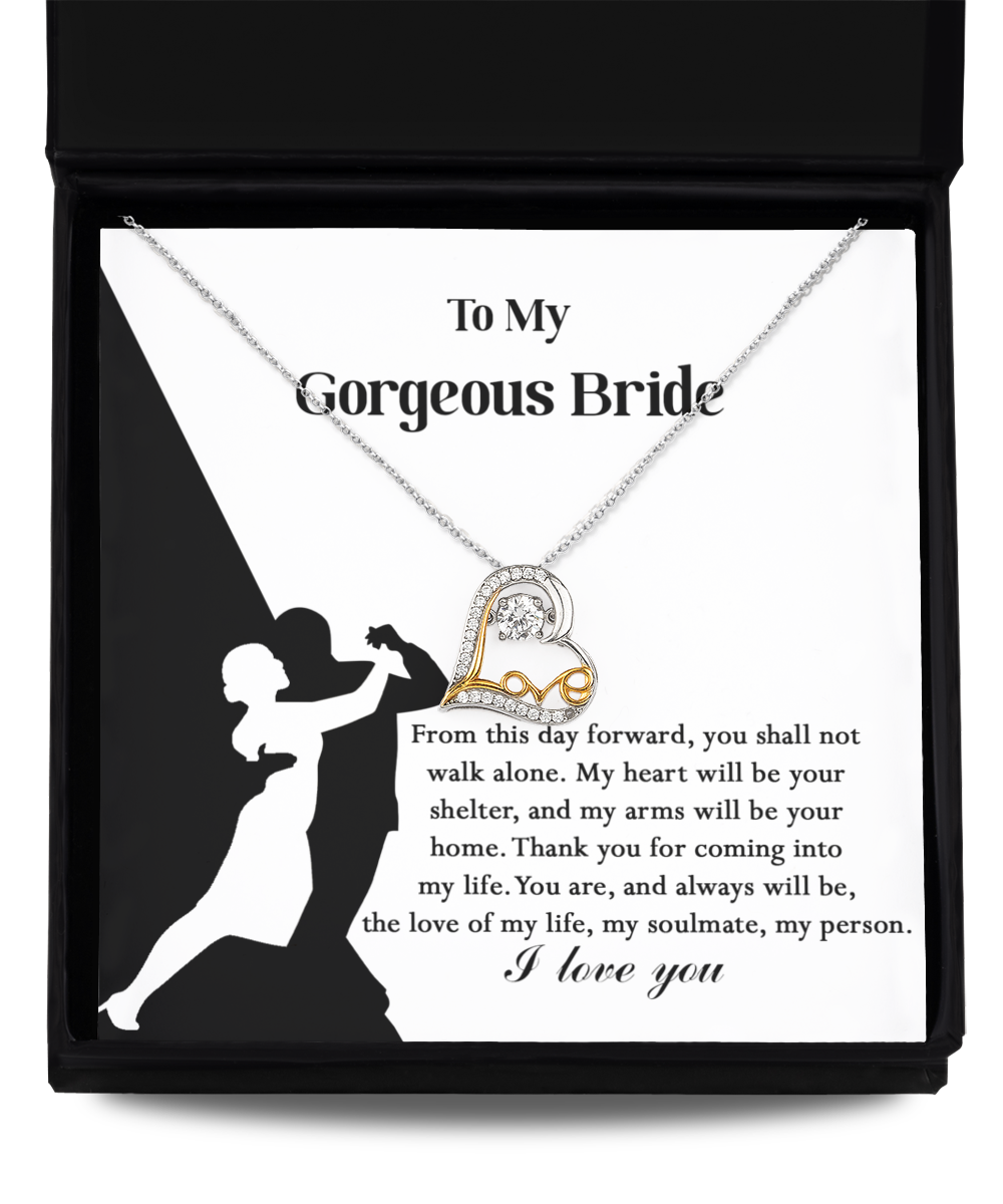 Bride-Be Your Home-Love Dancing Necklace