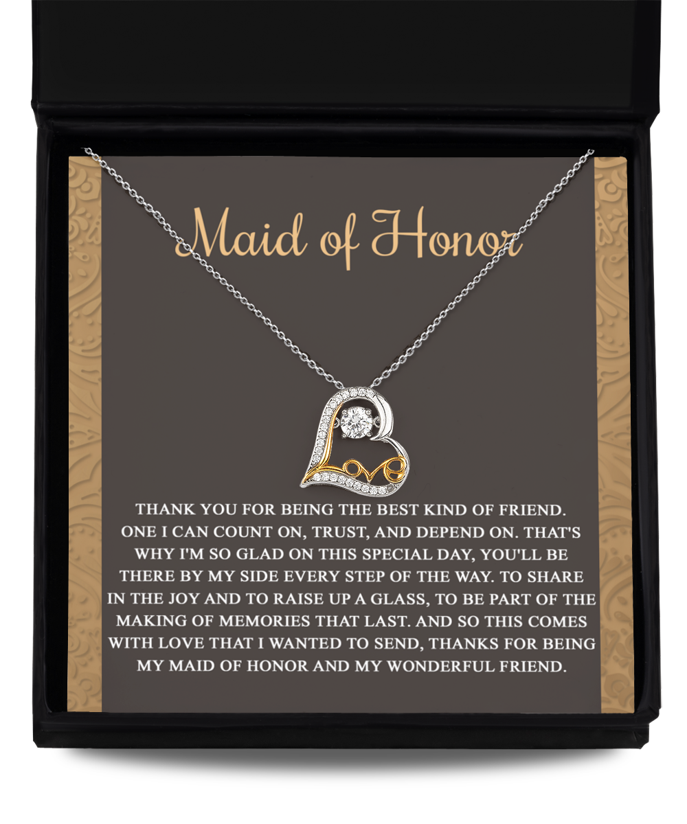 Maid of Honor-Kind Of Friend-Love Dancing Necklace