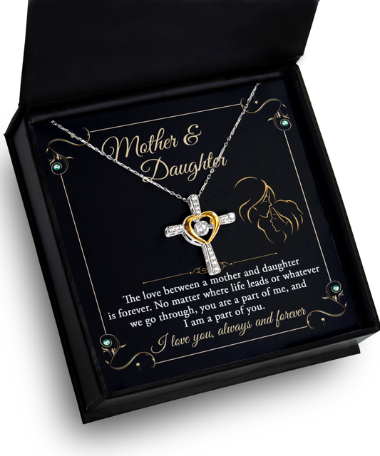 Mother Daughter-Part Of Me-Cross Dancing Necklace