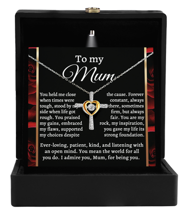 Mom-By My Side-Cross Dancing Necklace