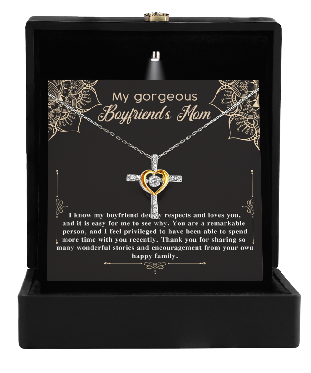 Boyfriend's Mom-Happy Family-Cross Dancing Necklace