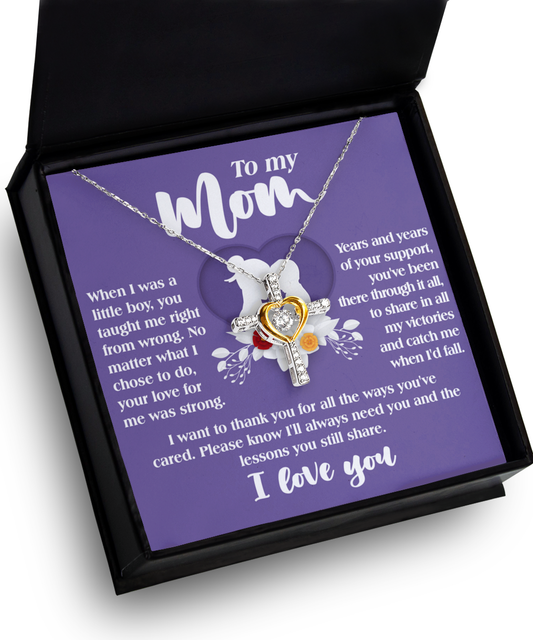 Mom-Ways You've Cared(Boy)-Cross Dancing Necklace