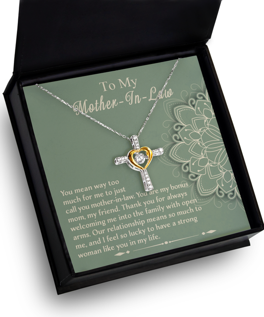 Mother-In-Law-A Strong Woman-Cross Dancing Necklace