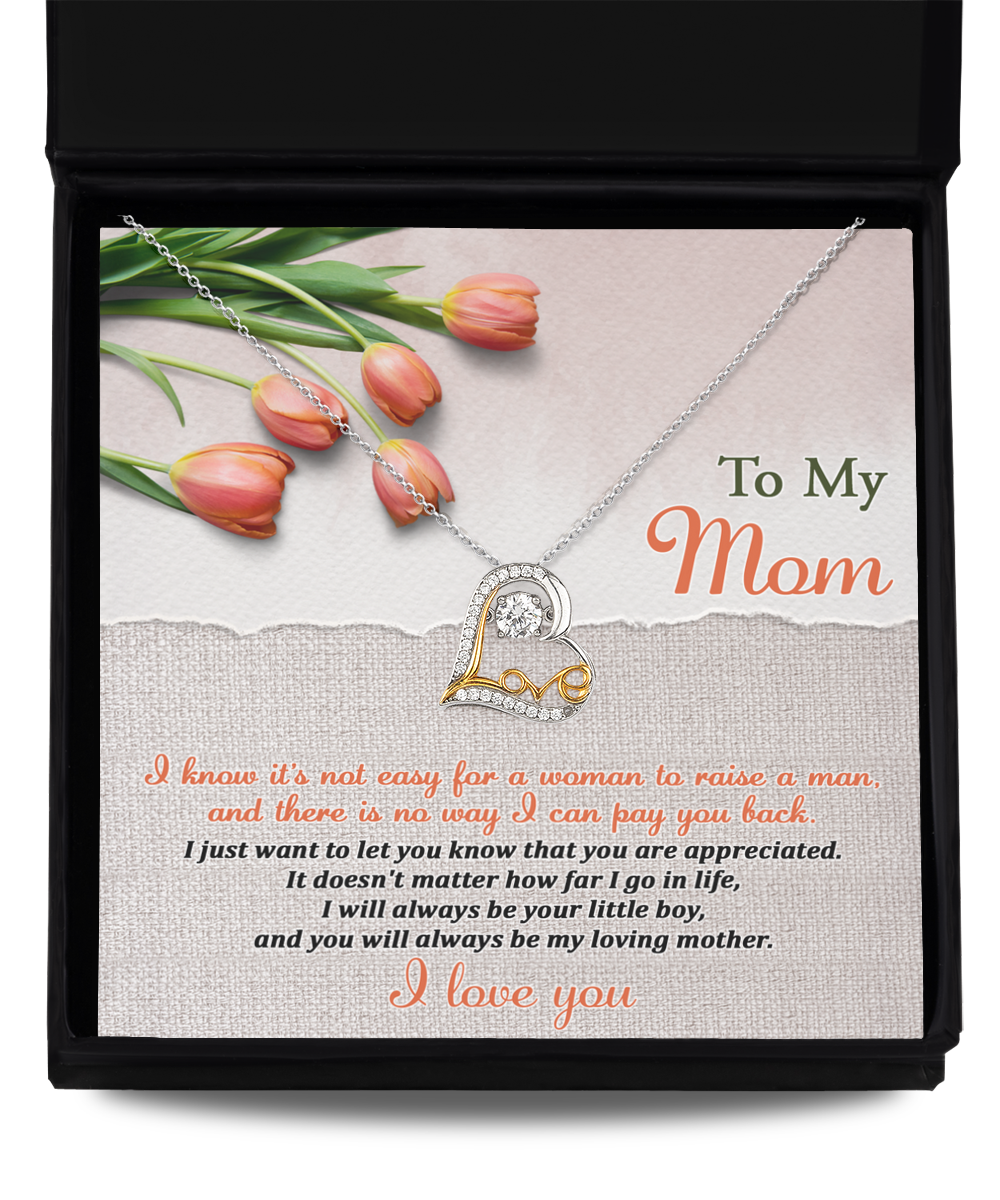 Mom-Go In Life-Love Dancing Necklace