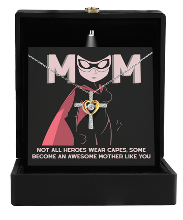 Mom-An Awesome Mother-Cross Dancing Necklace