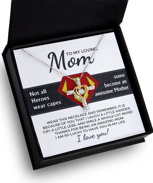 Mom-Awesome Mother-Cross Dancing Necklace