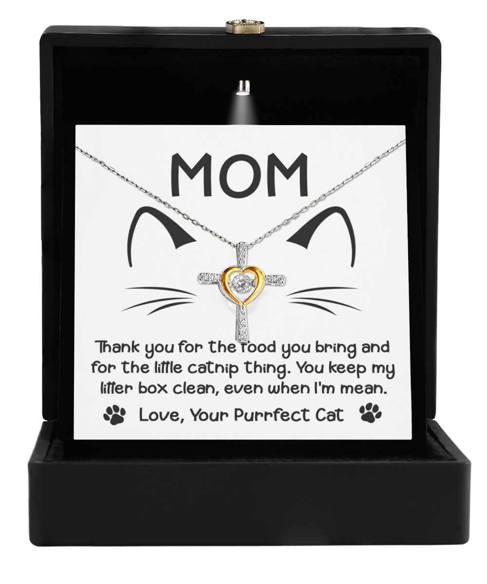 Cat Mom-When I'm Mean-Cross Dancing Necklace