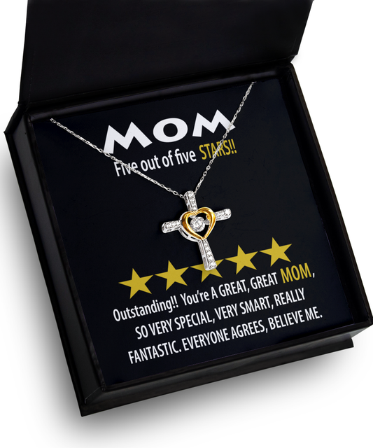 Mom-Five Stars-Cross Dancing Necklace