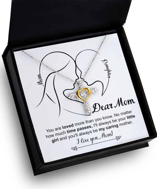 Mom-Your Little Girl-Cross Dancing Necklace