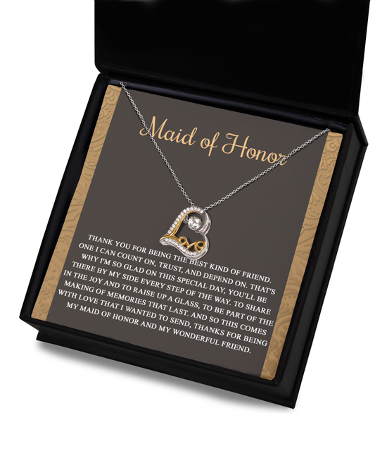 Maid of Honor-Kind Of Friend-Love Dancing Necklace