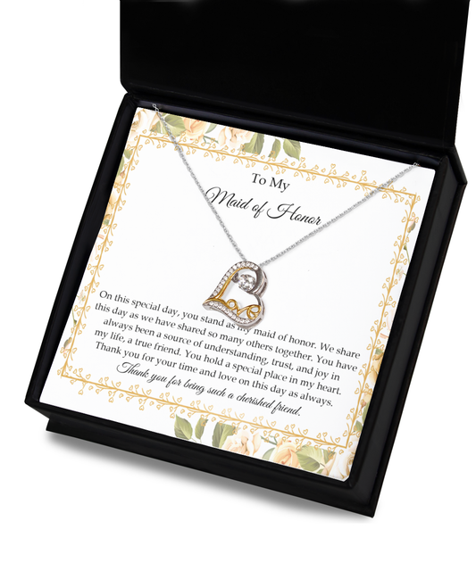 Maid of Honor-Share This Day-Love Dancing Necklace