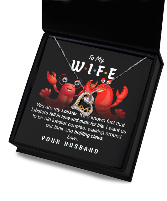 Wife-Old Lobster Couples-Love Dancing Necklace