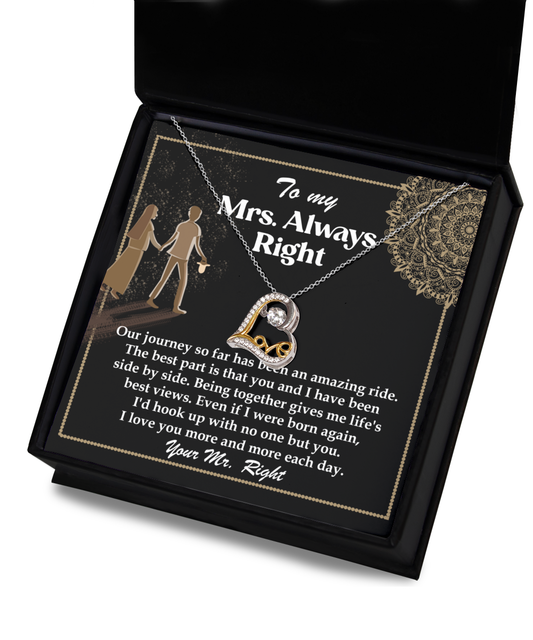 Wife-Always Right-Love Dancing Necklace