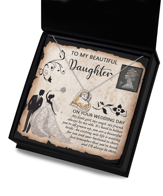 Daughter Wedding-Beautiful Bride-Love Dancing Necklace