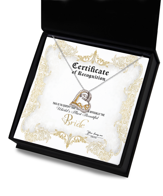 Bride-Certificate Of Achievement-Love Dancing Necklace