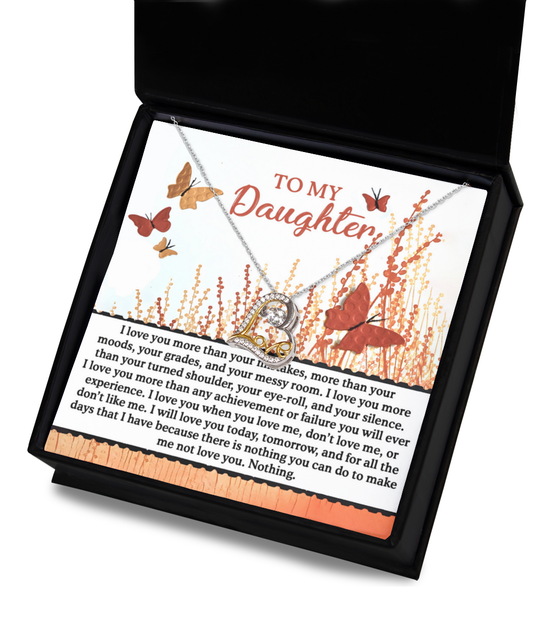 Daughter-Love You More-Love Dancing Necklace