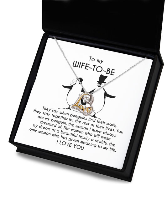 Wife-to-be-My Penguin-Love Dancing Necklace