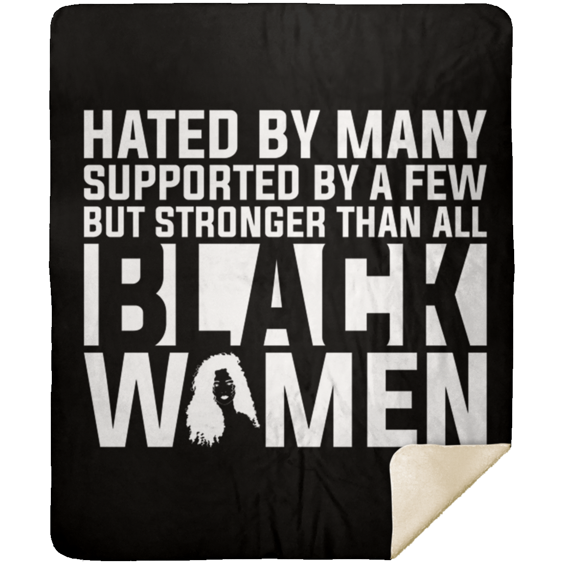 Black Women Mink Sherpa Blanket 50x60