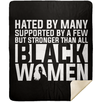 Black Women Mink Sherpa Blanket 50x60
