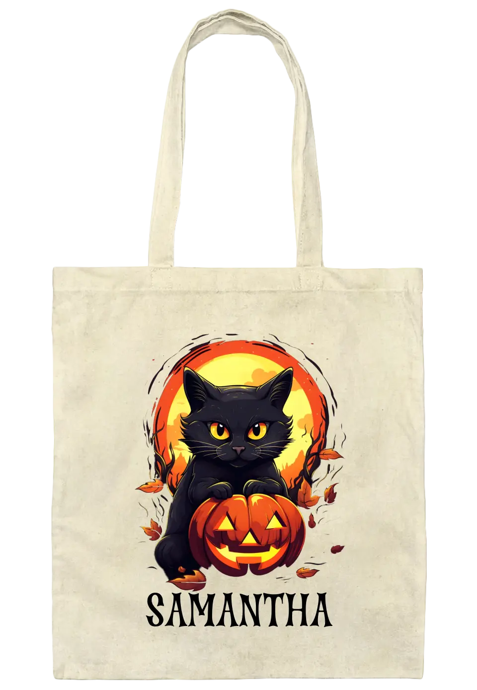 Personalized Black Cat Treat Bag