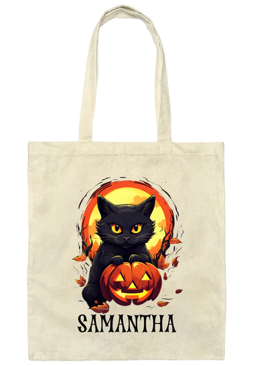 Personalized Black Cat Treat Bag