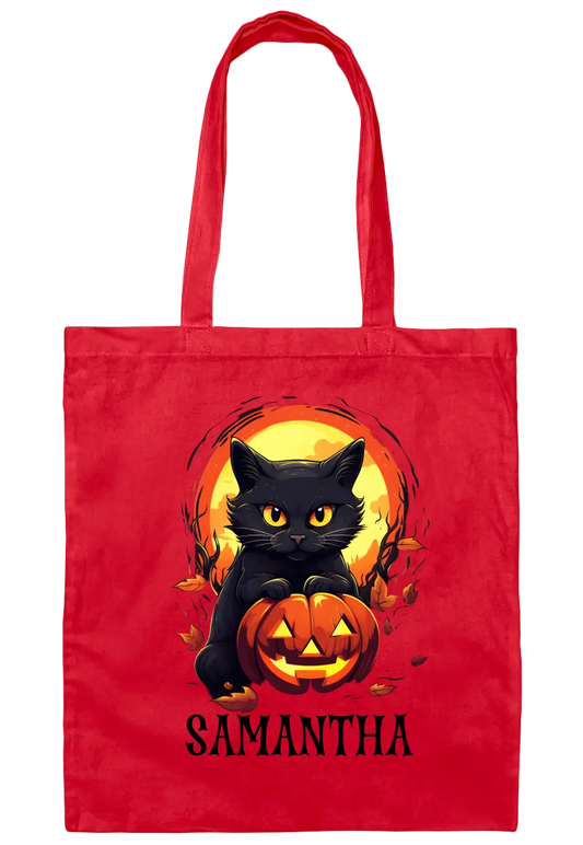 Personalized Black Cat Treat Bag