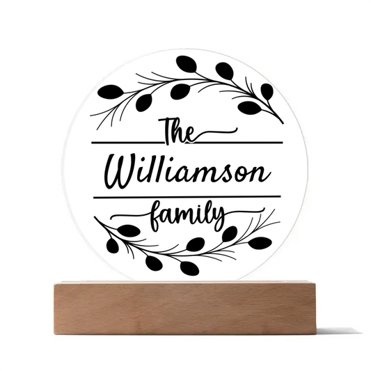 Our Family - Circle Acrylic