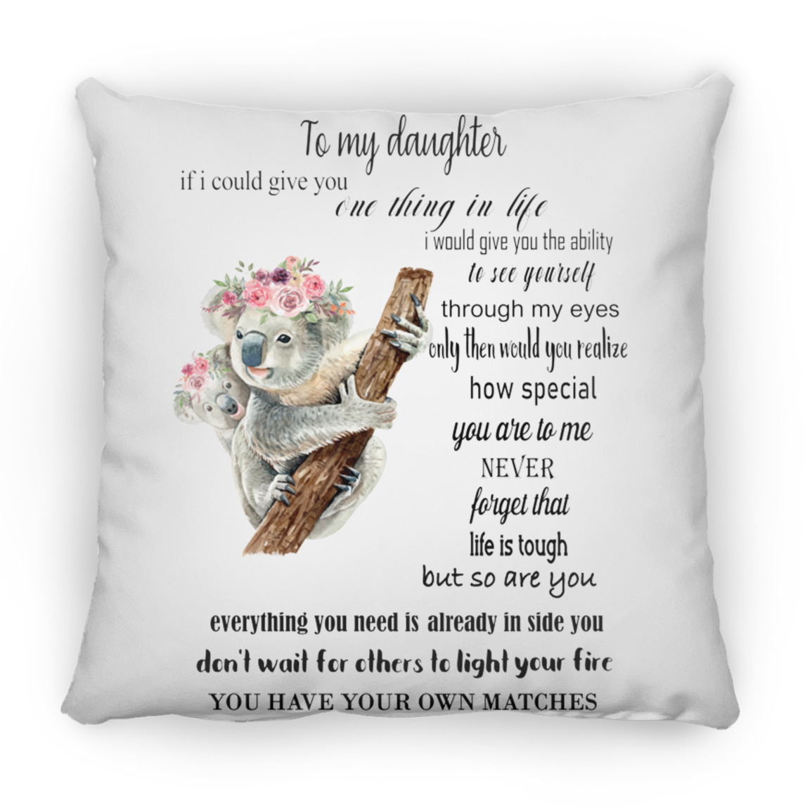 Daughter Special Large Square Pillow