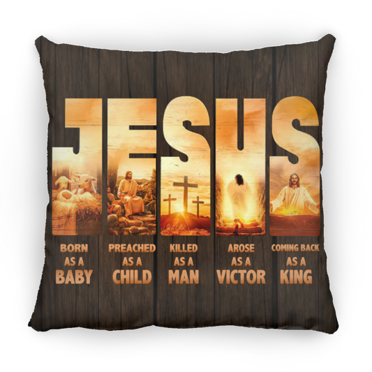 Jesus Large Square Pillow