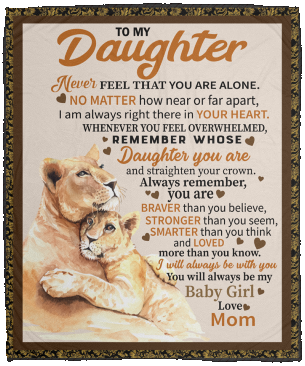 Daughter Lioness Plush Fleece Blanket