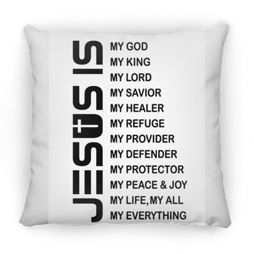 Jesus Is Large Square Pillow