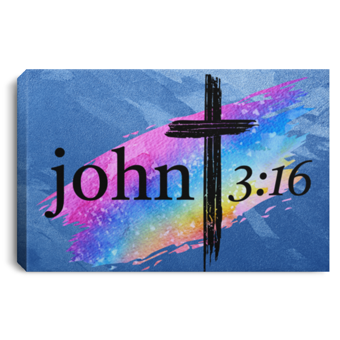 John 3:16 Landscape Canvas .75in Frame