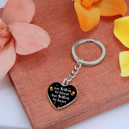 Sisters - By Heart - Graphic Heart Keychain