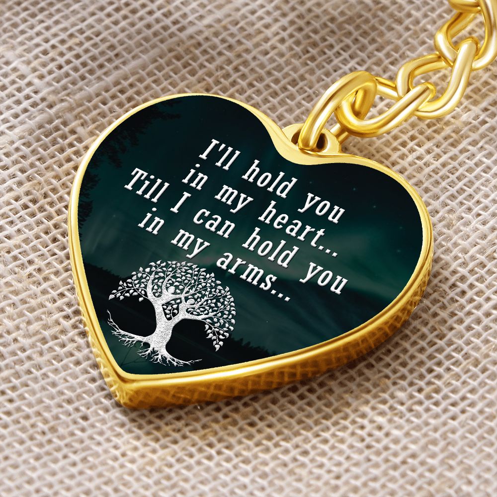 Hold You In My Heart - Graphic Heart Keychain