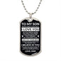 Son Dad Do Your Best Dog Tag