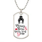Messy Bun Dog Tag