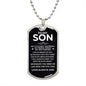 Son Dad So Proud Of You Dog Tag