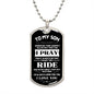 Son Enjoy The Ride Dog Tag