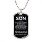 Son Mom So Proud Of You Dog Tag