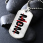 Mom Heart Beat Dog Tag