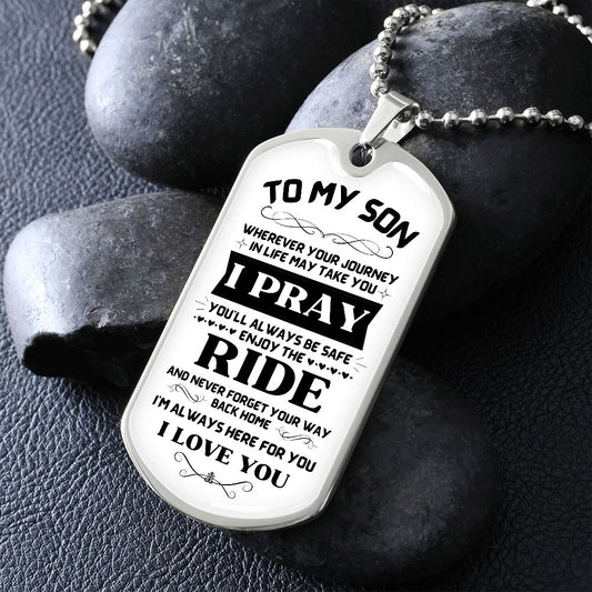 Son Enjoy The Ride Dog Tag