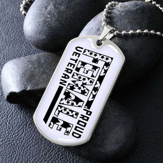 Proud Female Veteran Dog Tag - Military